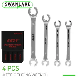 Introducing our professional 4-piece flare nut wrench set, designed to tackle various automotive and pipeline...