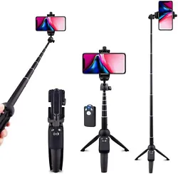 Not only is it a selfie stick, but a tripod as well. No more asking can you take this pic?. Turn on the switch, the LED...