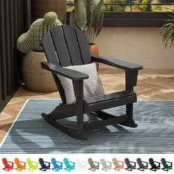 WestinTrends Brand High Quality Outdoor Patio Furniture Rocking Poly Adirondack Chair Seat Lounger for Balcony,...