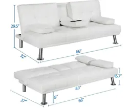 Manufacturer Yaheetech. The central armrest is equipped with 2 cup holders, allowing you and your friends to relax and...