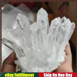 Net Weight: About 120g. Type: Healing quartz crystal point cluster. Shape: Cluster tower. There may be color difference...