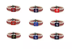 MLB Baseball Teams Classic Baseball Bracelet. Each bracelet is made from genuine baseball leather and real baseball...