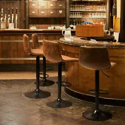 Multi-function:The bar stools height can adjust from 34 in to 43in by raising the lever under the seat easily, which...