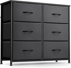 Large Capacity: Each drawer of this dresser can hold many things. 6 Drawer Chest: 6 foldable storage drawers with...