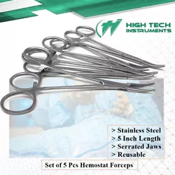 Manufactured from AISI 420 surgical grade stainless steel. Smooth finish for aesthetic and corrosion resistance.