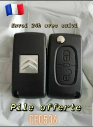 Coque de remplacement  télécommande Clé générique pour CITROËN  2 Boutons  Pour CITROËN C2 C3 C4 C5 C6  CE0536 ...