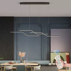 ✅【Modern & Simple Design】——Modern LED pendant light, combining classical wave shape and contemporary white...
