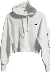 Get ready to look stylish and feel comfortable with this Hollister Womens Hoodie in size small and white color. Made of...