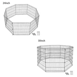Easy Set Up And Foldable Dog Playpen: This dog playpen does not require any tool assembly, dog fence can be deployed...