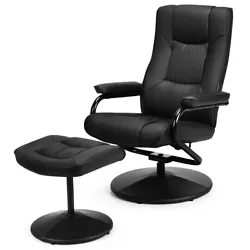 Color: Black/Brown  Material: PU + PVC + Iron + Sponge  Chair Dimension: 26