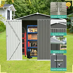Pitched roof prevents it from rain-collection. Gable roof prevents water accumulation, increasing the sheds lifespan....