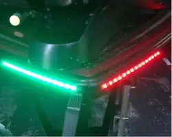 1pcs RED light strip. 1pcs GREEN light strip. Wires can be connected to any 12v source on the motorcycle. Waterproof,...
