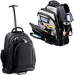 Front zippered organizational pocket. Hard EVA shell on front pocket protects small electronics. Molded base corners....