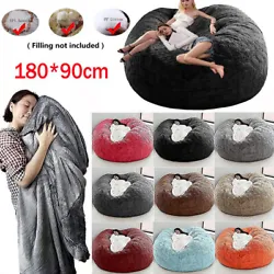 CreamMaterial: microsuede. 1 x Sofa Bean Bag Cover( Not included foam ). Made of fur fabric, soft and comfortable....