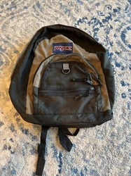 Vintage 90s Jansport Tan Black Backpack Day Pack Hiking Made in USAAll sales finalNo refunds