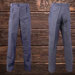 Pantalon bleu chiné du service courant. Largeur passants: 3,5 cm maxi.