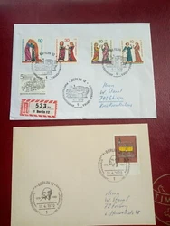 6 Enveloppe 1er Jour Allemagne BERLIN 1969/70 Service de livraison : Lettre verte/Ecopli