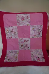 soft cotton/flannel pink blanket