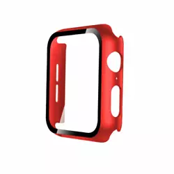 For Apple Watch 42mm Hard PC Bumper Case with Tempered Glass RED For Apple Watch 42mm Hard PC Bumper Case with Tempered...
