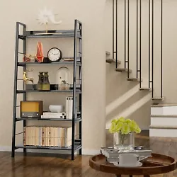 【Multifunctional Storage Shelves】: The industrial ladder bookshelf can be used as plant stand, bookcase, bathroom...