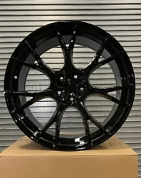Bolt Pattern: 5x112. Color: Gloss black. Wheels Specifications Quantity: 1 = SET OF FOUR WHEELS.