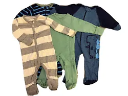 Baby boy one pieces, pajamas, footsie. Zipper closure & snap closure. Excellent condition no stains rips or tears....