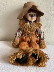 1983 FAITH WICK HARVEST SCARECROW DOLL 18” Wizard Of Oz - THANKSGIVING DECOR. Without tags or Box In good condition