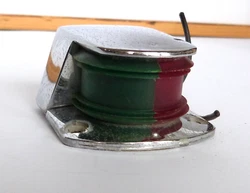 Vintage AC red & green boat bow light.Chrome finish has crazing and red & green lenses have some dullness from age.2...