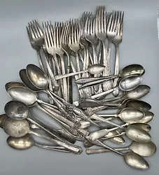 Vintage Wm Rogers Flatware Silverware Lot of 54 Forks & Spoons- See Photos & InfoLot of 4 1/2 pounds of mix-match forks...