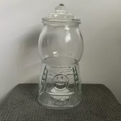 NWT Target Bullseyes Playground Clear Glass Gumball Machine Candy Jar Canister. Shaped like a gum all machine and is...
