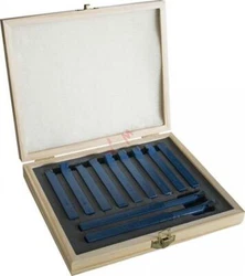 Outils de tour monobloc 11 pcs - pour tour à métaux 10 x 10 mm. Outils de tournage à pastille carbure soudé....