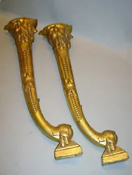 Ein Paar tolle und schwere fuesse aus Bronze ideal fuer eine Konsole - hoch 40 cm, Gewicht 3,6 kg (!!)