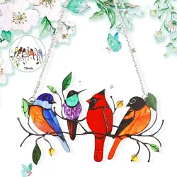 🕊 Indoor/outdoor Hanging Decor: Birds suncatcher for window is the best choice for you to easily decorate indoors...