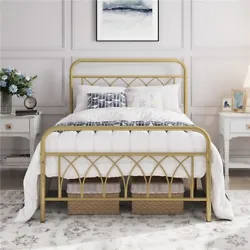 【Ultra-Durable Steel Construction】Constructed completely of a powder-coated steel framework, this queen size bed...