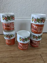 NEW Lot of 5 Vintage Pyrex “Spice of Life” See N’ Store Glass 3/4 cup storage container