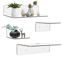 【Versatility Acrylic Shelves】:Transforms the wasted space on the wall into a spacious storage area to displaying...