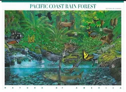 Scott 3378 mint never hinged sheet Pacific Coast Rainforest.