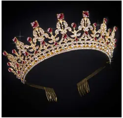 Distinctive Qualities: Unique queen tiara with smooth shining surface, charming and exquisite crystal rhinestones with...