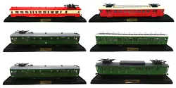 Editions Atlas. Scale HO: 1/87. Engine kit not provided. Set of 6 Model Trains. With certificate of authenticity.