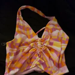 Phoebe Rouched Front Halter Top Size extra small Nwt Mango Purple Color.
