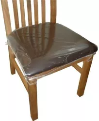 The clear plastic allows your seat design to be seen. The corners of the cover are secured to each chair leg with 2...