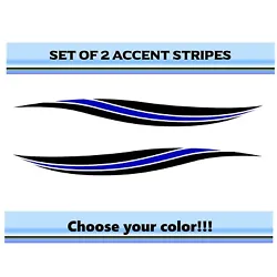 2 RV Trailer Truck Boat Accent Stripe Decals Graphics Color Choice. Gloss finish. If properly installed graphics may...