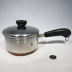 Revere Ware Copper Clad Base Stainless Steel. 1 Quart Sauce Pan with Lid.