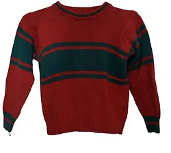 This sweater is gorgeous, Size S, long sleeve, Red with Green stripe, 100% Cotton, is a heavier weight cotton, but easy...