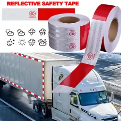 1X Roll Conspicuity Tape. -- Honey Comb Design, Highly Reflective with Cyrstal Lattice Film. -- Color: Red White.