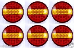 6 x feux de châssis de remorque de camion de queue arrière LED 24V 39 LED super brillantes à lintérieur de chaque...