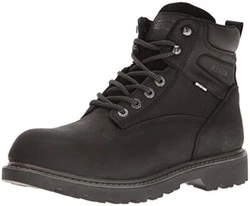 The rubber outsole will give you traction on slippery surfaces to keep you safe on the job. Waterproof full-grain...