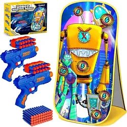 Ideal for play indoors or outdoor! Compatible with Nerf guns and accessories.