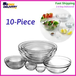 Mainstays Glass Mixing Bowl Set, 10pc. The Mainstays 10-Piece Mixing Bowl Set is a bakers staple. Whipping up treats...