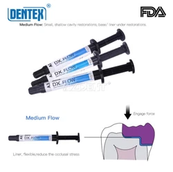 DENTEX Flowable Light Cure Composite. Color Available: A1, A2, A3. Syringe 3g. Liner, flexible reduce the occlusal...